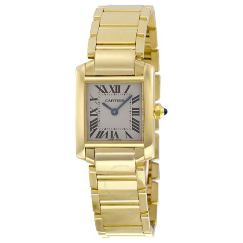 cartier tank watch womens gold|cartier tank francaise women's watch.